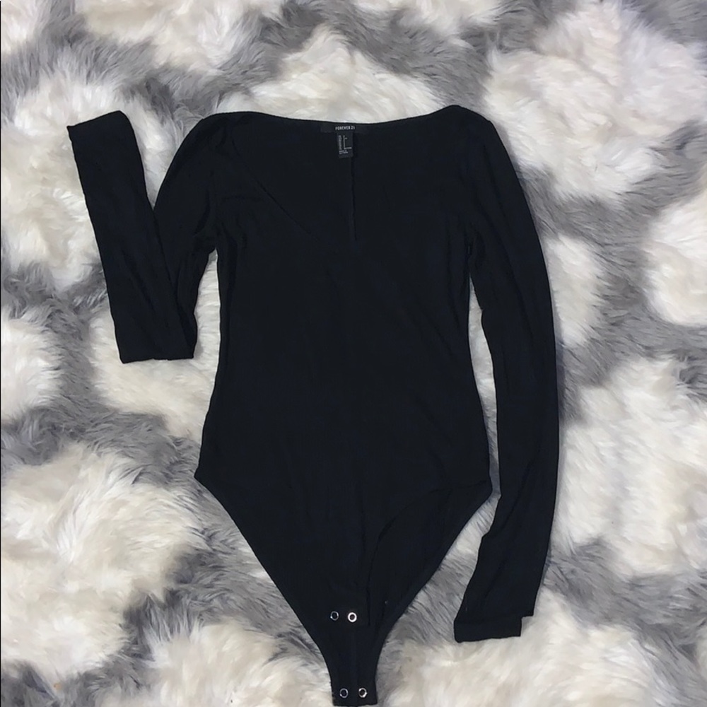 Black Long Sleeve Forever 21 Body Suit